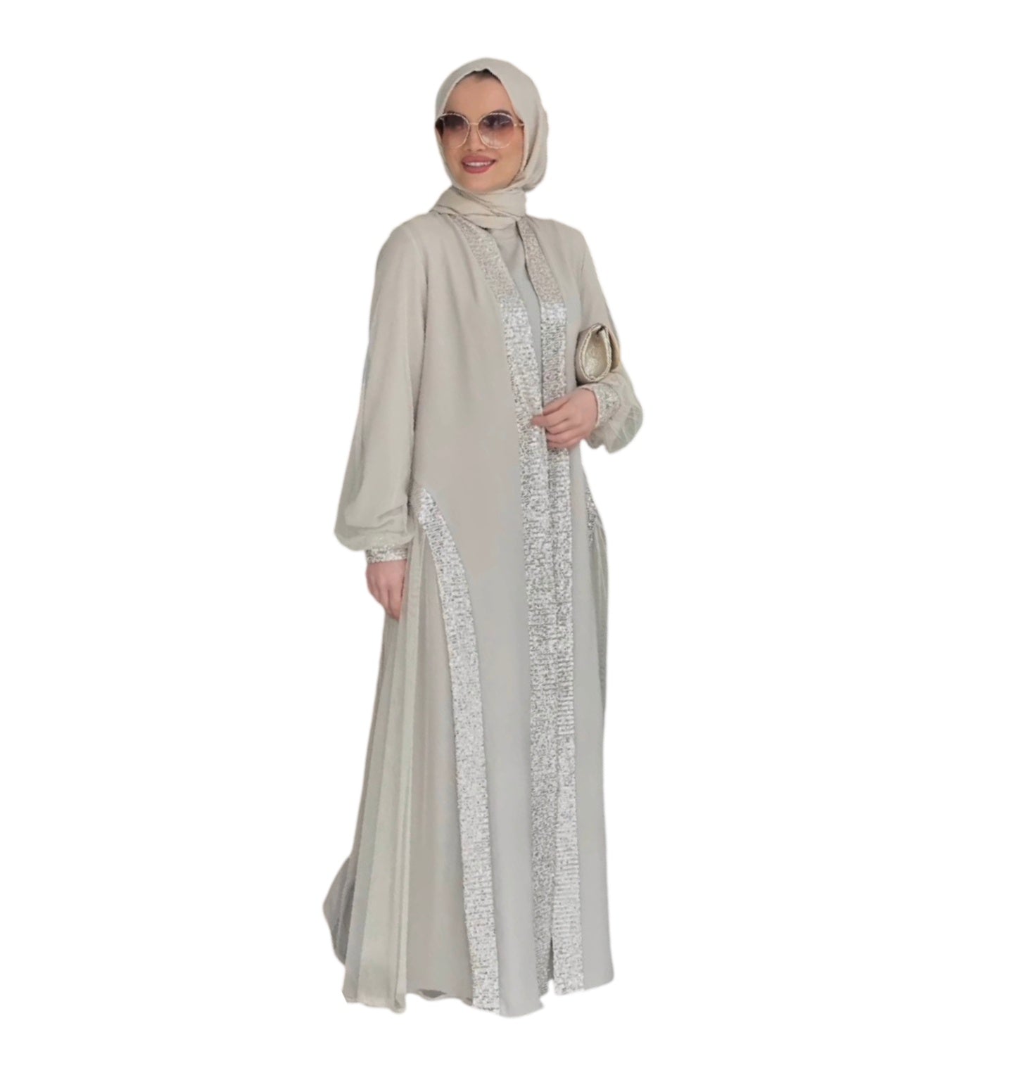 SATA6 Luxury 2 - Piece Abaya - kewe