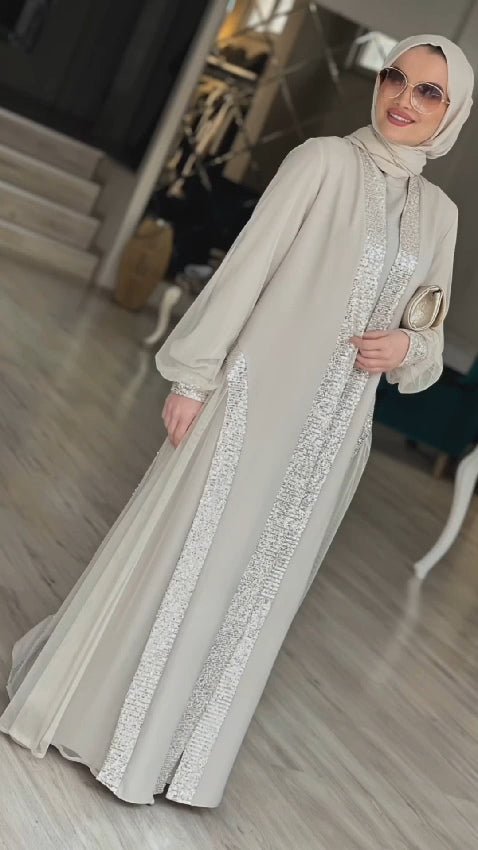 SATA6 Luxury 2 - Piece Abaya - kewe