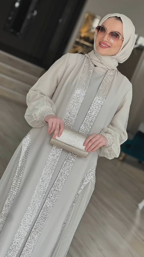 SATA6 Luxury 2 - Piece Abaya - kewe