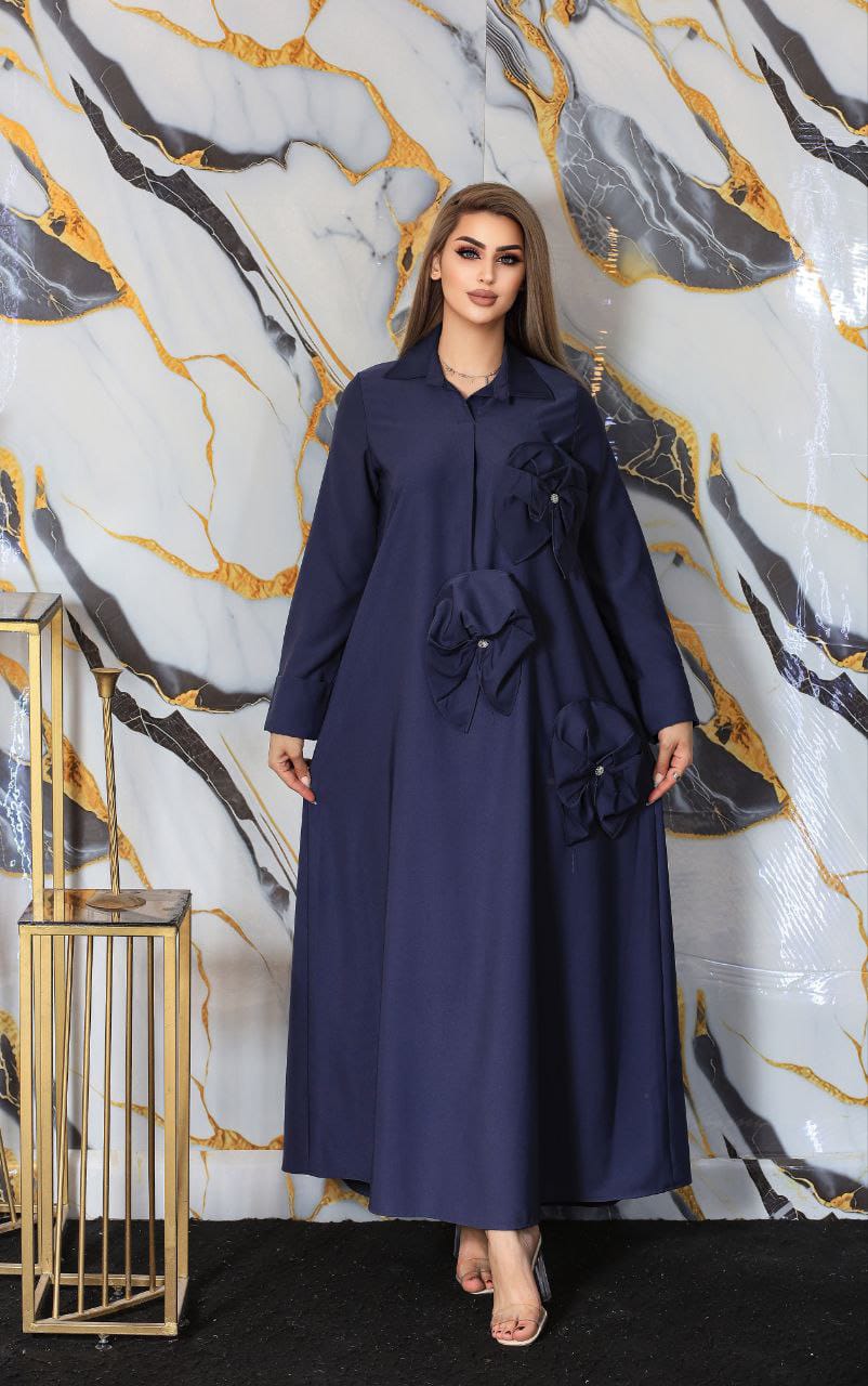 Silk Elegance Dress with stones Flower6 - kewe