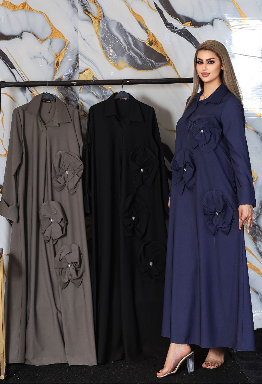 Silk Elegance Dress with stones Flower6 - kewe