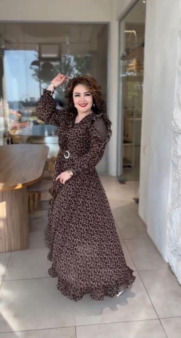 Digital Print Lined Chiffon Dress Nook99 - kewe