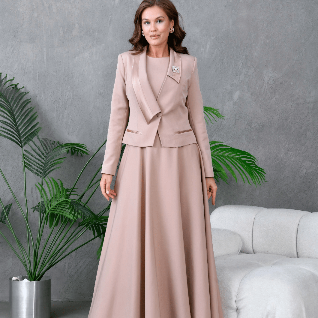 3 - Piece Set jacket with lining , skirt and shirt ADDIM9 - kewe