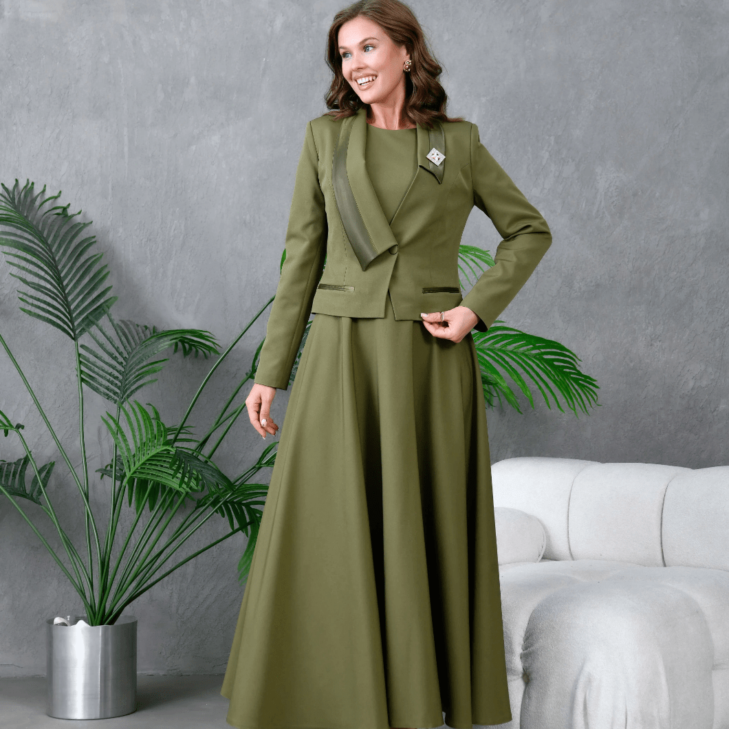 3 - Piece Set jacket with lining , skirt and shirt ADDIM9 - kewe
