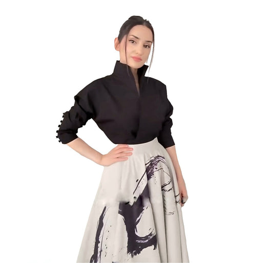 3 - Piece Set jacket , skirt , belt with fllower pin NXC - kewe