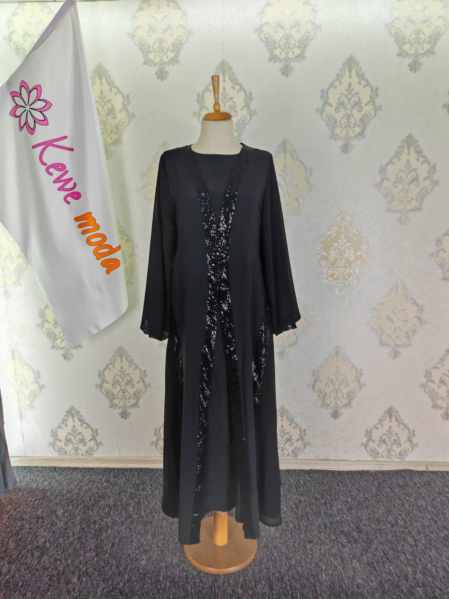 SATA6 Luxury 2 - Piece Abaya - kewe