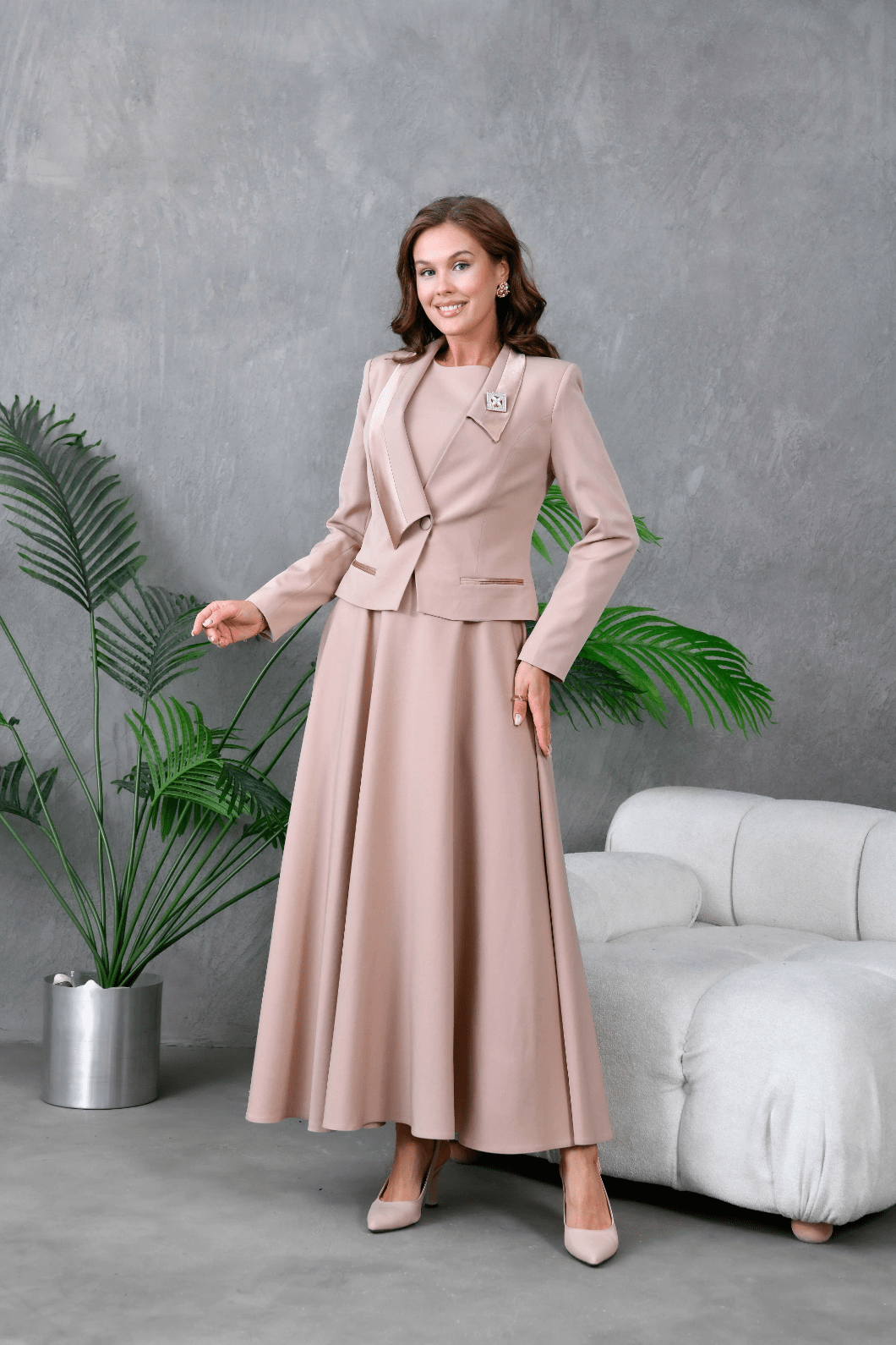 3 - Piece Set jacket with lining , skirt and shirt ADDIM9 - kewe
