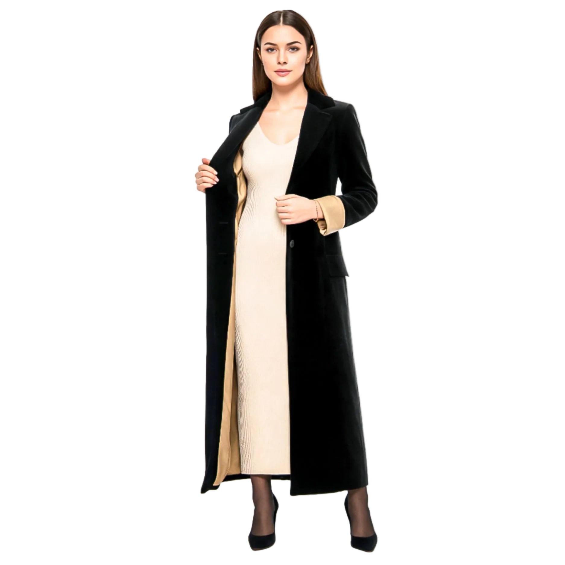 long Lined velvet coat with satin lining Twix8 – kewe