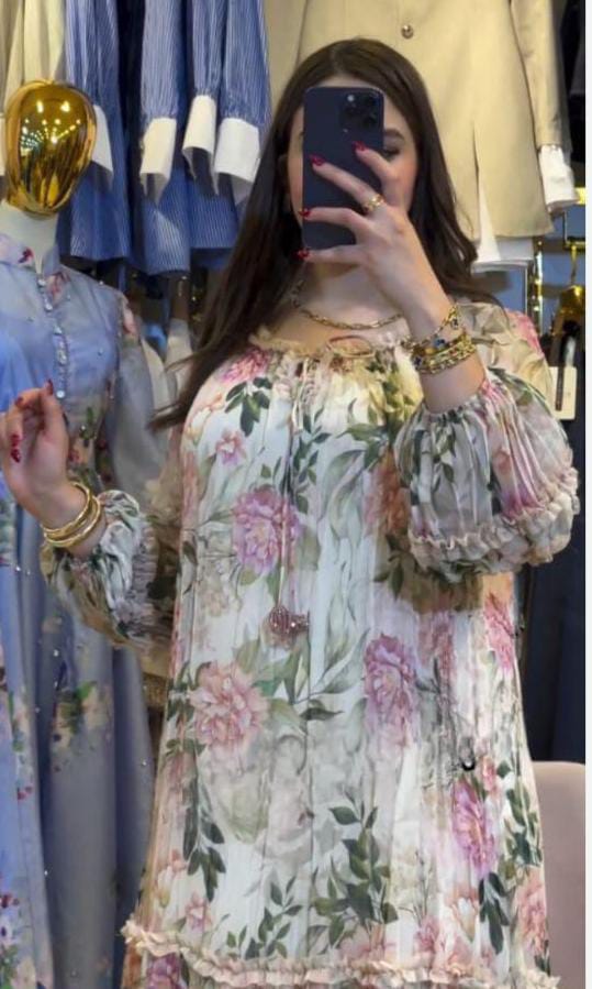 Digital Print Lined Chiffon Dress Madmosel88 - kewe
