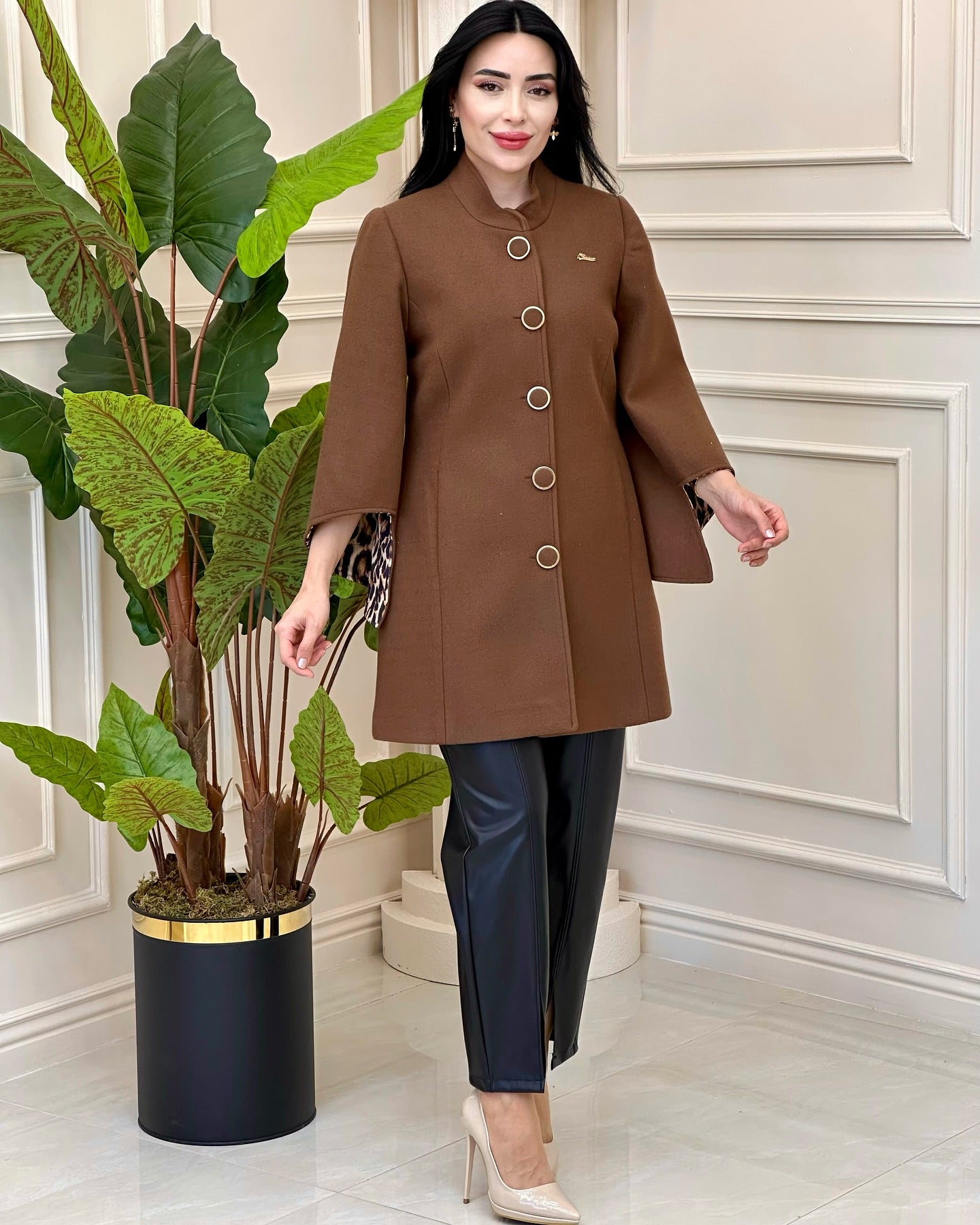 leopard lining Jacket Dsny6 - kewe