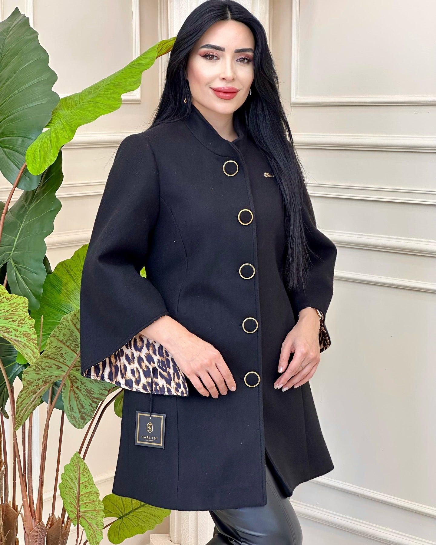 leopard lining Jacket Dsny6 - kewe
