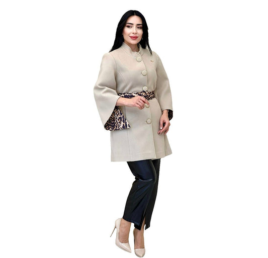 leopard lining Jacket Dsny6 - kewe