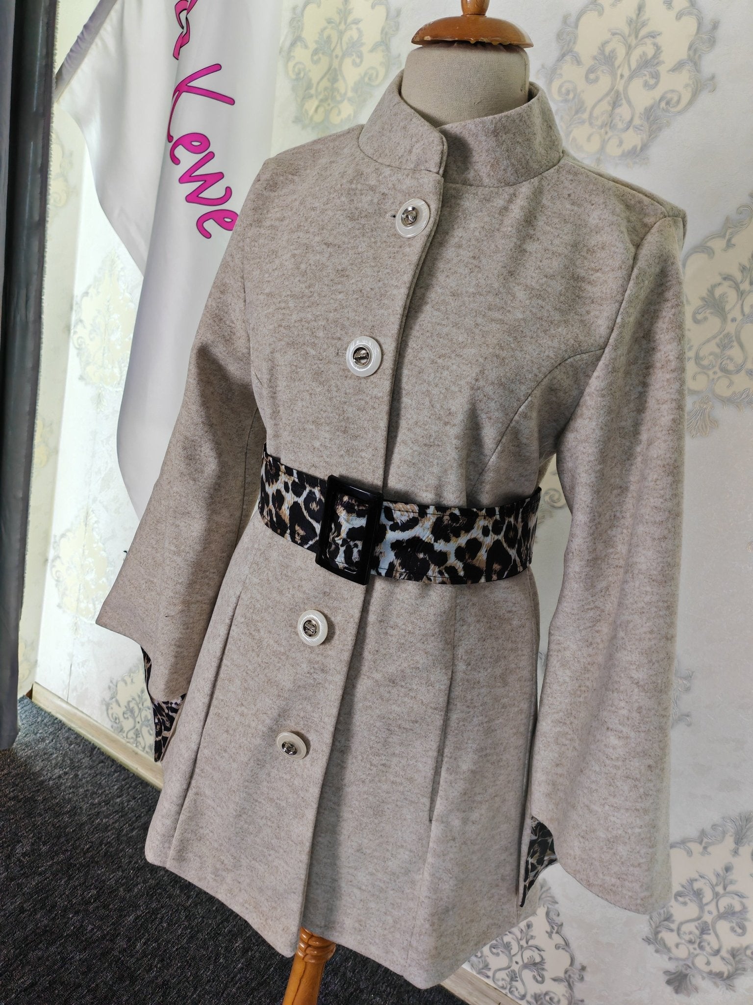 leopard lining Jacket Dsny6 - kewe