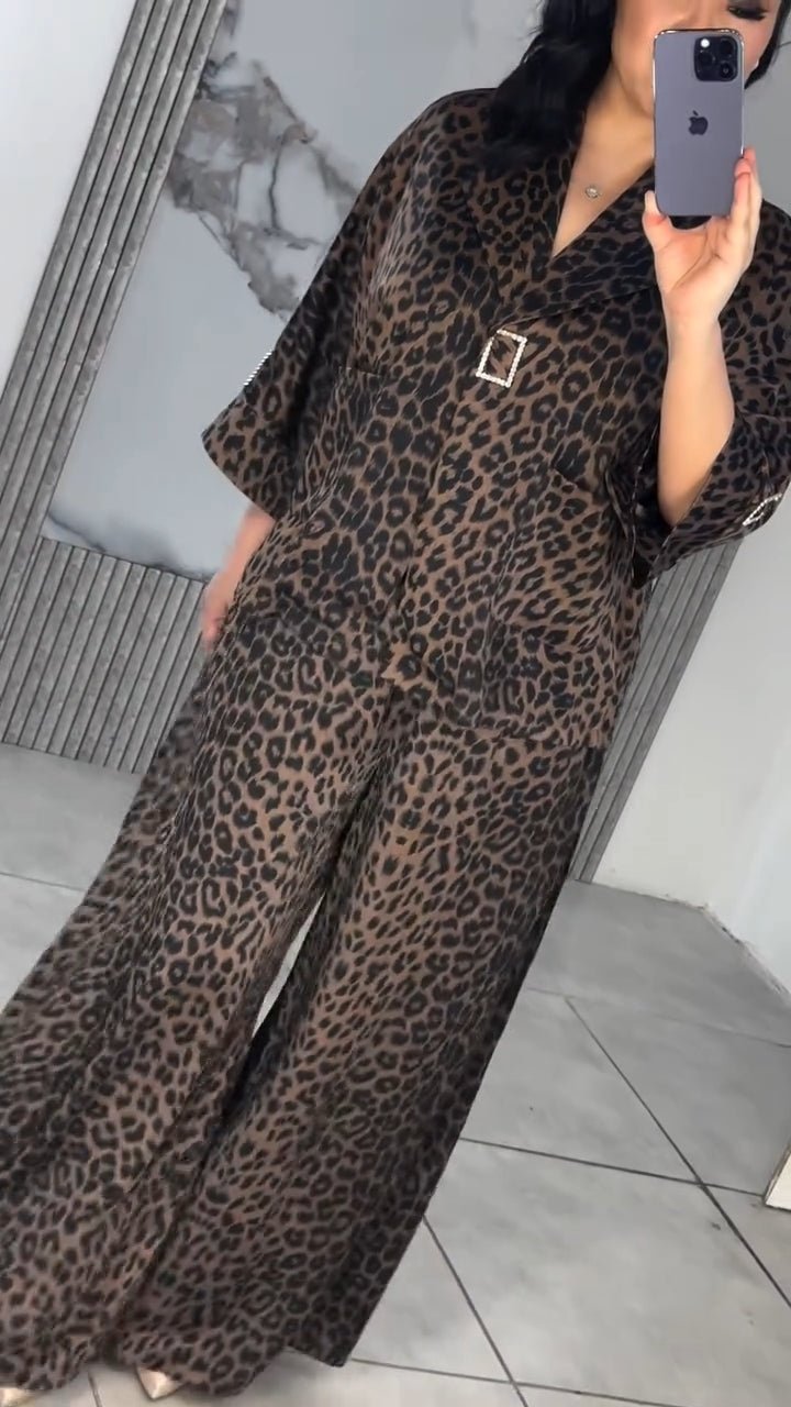 Leopard Print Two - Piece Set BCCB - kewe