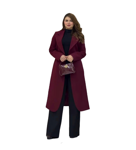 Red Coat &amp; Black Pants Set mozz9 - kewe