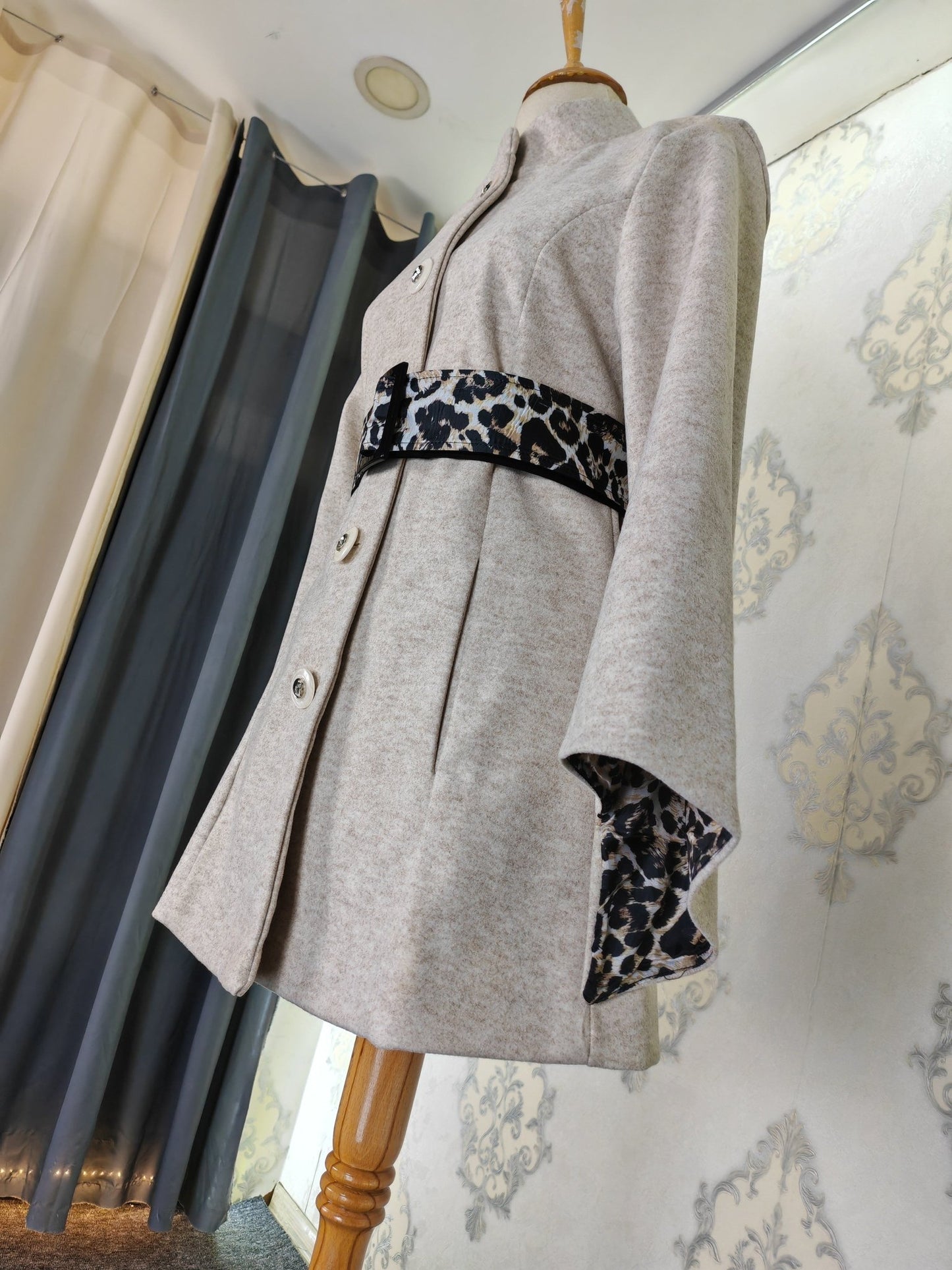leopard lining Jacket Dsny6 - kewe