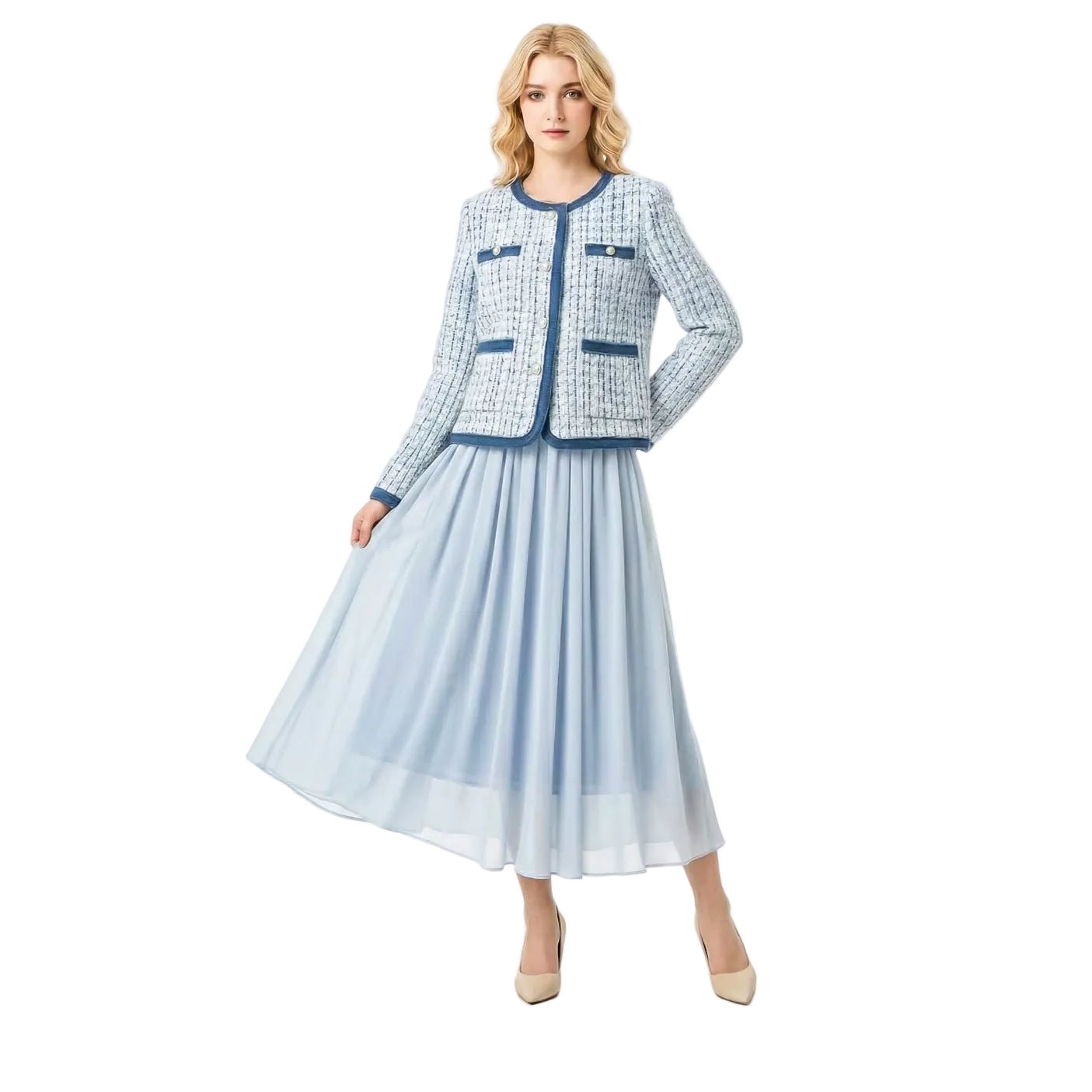 Two - Piece Sky Blue Set Sdms1 - kewe