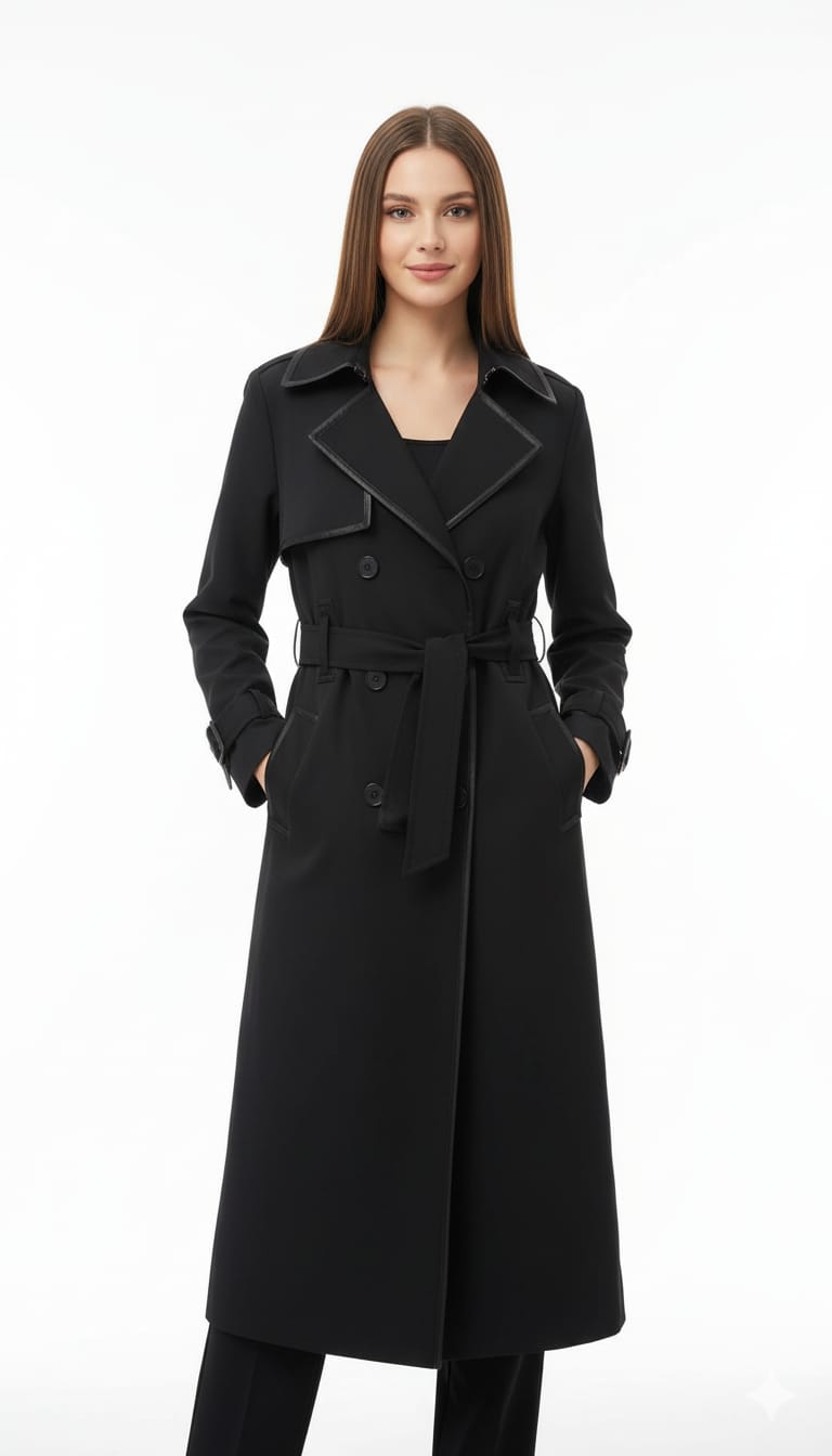 long Lined leather coat Blssm77 - kewe